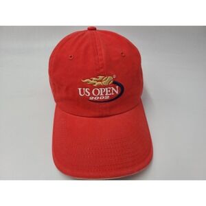 Vintage 2002 US Open Tennis FILA Strapback Adjustable Hat Cap Dad Men Women Red